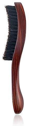 Brosse à Barbe en Poils De Sanglier pour Homme Brosse à Cheveux Plate en Soie de Sanglier Naturelle Brosse Poil de Sanglier Cheveux Crépus pour Hommes Coiffure Moustache Outil de Toilettage - Hêtre