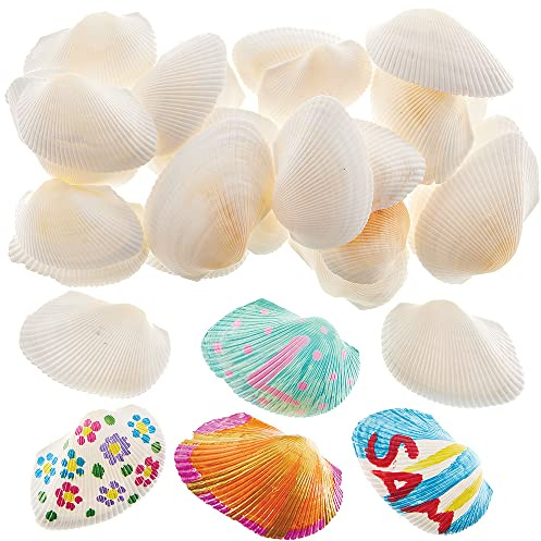 Baker Ross FX741 Painting Shells - 30 stycken, naturliga hantverksämnen för dekoration