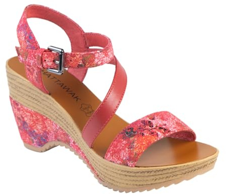 CHATTAWAK Mujer 18HMAELLEFROUGE37 Sandalia de tacón F.Rouge, 37 EU, F rojo., 37 EU