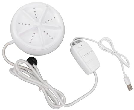 Mini Machine à Laver Portable à Turbine, Design Petit et Mini, Réglage à Distance à 4 Vitesses, Convient pour le Lavage des Vêtements, le Nettoyage de la Vaisselle