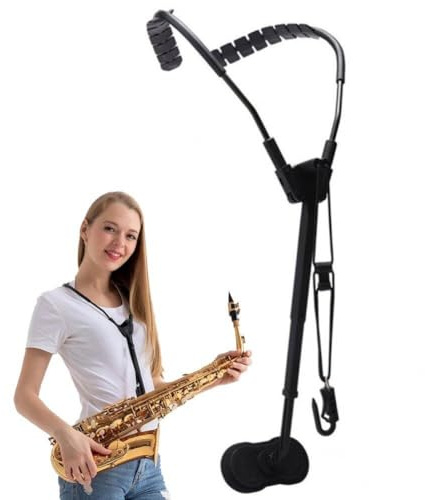 Fituenly Imbracatura per Sassofono - Comodo Gancio per Tracolla e Supporto in Metallo Alluminio per Sax Contralto