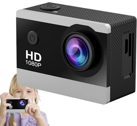 Waterproof Action Camera - High Definition Waterproof Sports Camera for Extreme Conditions | 1080P Video Quality, Ideal for Hiking, Cycling and Water Sports, Compact and Lightweight with Ac