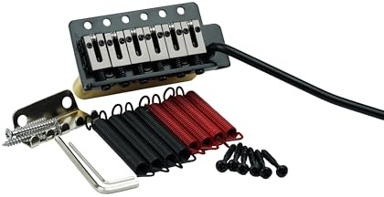 Guyker gitarr Tremolo bro med rullsadel och block och fjäder och klo, pop-in vibratstång, komplett installationssats (GG-1001, svart)