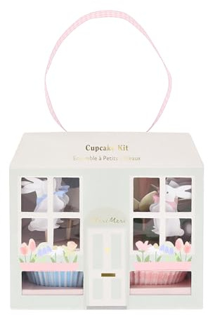 Meri Meri Easter Cupcake Kit (Pack of 24), Easter Cake Decorations, Cupcake Toppers & Paper Cases, Kids & Adults