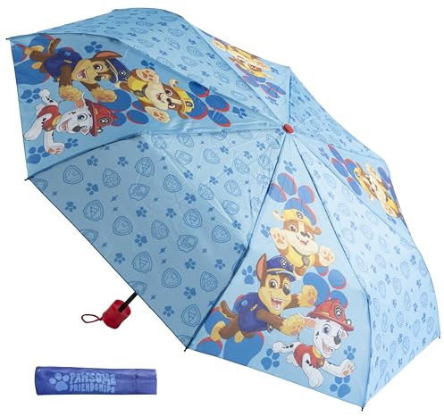 Undercover - parapluie pliant Paw Patrol - parapluie de poche avec housse de protection - diamètre 94 cm - léger et idéal pour les mains des enfants