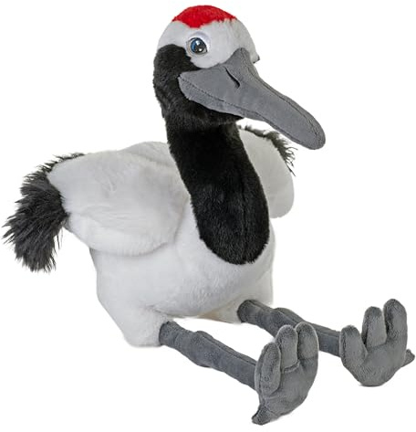 Wild Republic Cuddlekins Eco Red Crowned Crane, Stuffed Animal, 12 inch, Plush Toy, Eco-Friendly