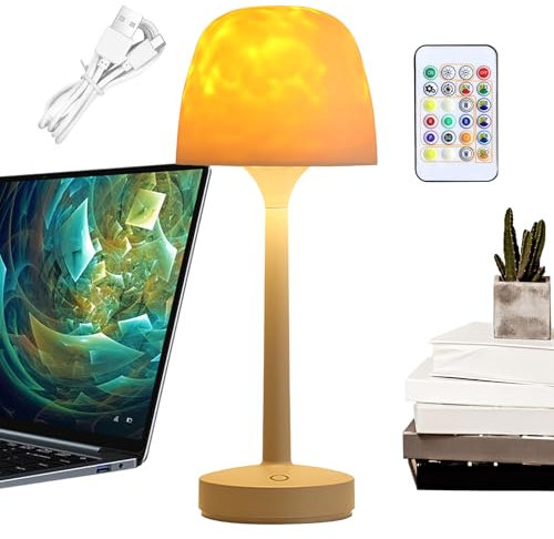 Générique Lumieres Projecteur LED pour Chambre - 16 Couleurs Lampe Bureau - Veilleuse d'Ambiance avec Télécommande, Projecteur LED Rechargeable 2 Modes pour Chambre et Salon