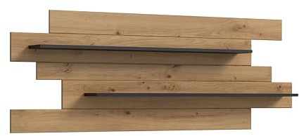 xonox.home - Wandboard Canu 67x184x19 cm in Korpus grau Nb. und Front Artisan Nb. - Wandregal Wandablage Hängeregal Bücherregal Schweberegal - modern & zeitlos