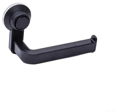 Niceminiwall Porte-rouleau de papier toilette avec ventouse pour salle de bain ou cuisine - En plastique ABS - Installation sans perçage - Taille 10 x (noir)