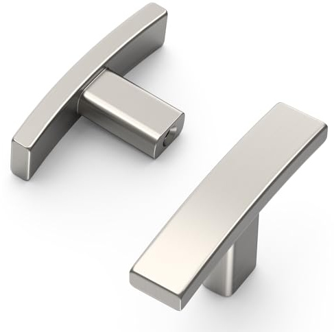 Amerdeco 10 piezas de pomos para muebles Pomos para armarios Pomos Nickel Brossé para cajones Aleación de zinc Pomos para puertas de armarios Pomos para cómodas Pomos para armarios UK0088