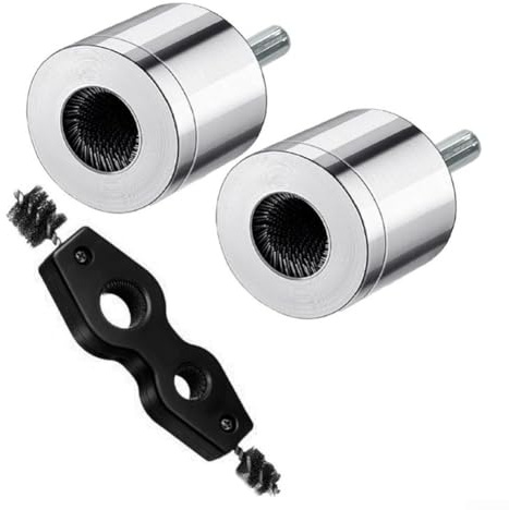 Jonikuper Nettoyeur de tuyaux en métal avec brosse à batterie 4 en 1 pour tuyaux en cuivre de 15 mm et 22 mm – Poignée hexagonale pour applications automobiles et plomberie (15 + 22 mm)