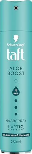 TAFT Haarspray Aloe Boost mit Aloe Vera-Komplex & Niacinamid, Haltegrad 4 (250 ml), Styling Spray für alle Haartypen, Haarspray ohne Silikone für langanhaltenden, nicht klebrigen Halt