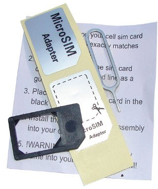 Global Game Gear Micro SIM adapter 3FF converts micro SIM card into standard SIM card