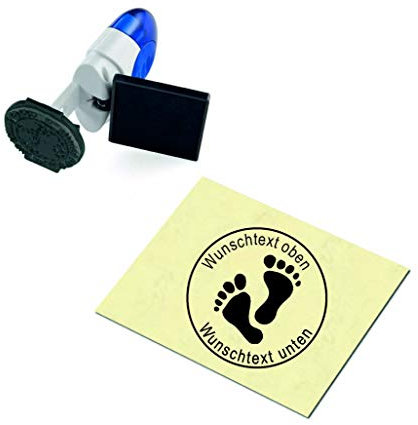 Geocaching Stamp Feet with Personal Cachername/Circular Stamp Stamp Feet Nick Name Geocaching Pocket