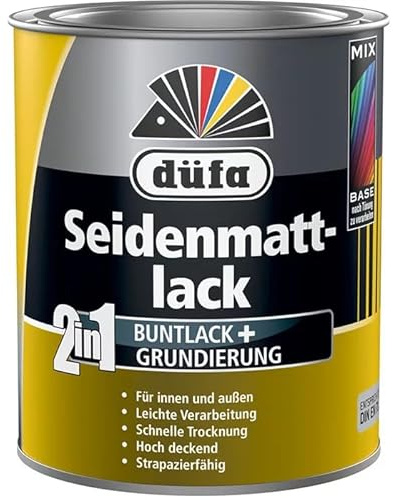 düfa 2-in-1 silk matt paint (light grey, 750 ml).