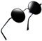 Joopin Klassische Runde Sonnenbrille Herren Schwarz Polarisierte Sonnenbrille Damen Rund Hippie Vintage Retro Brille UV400 Schutz (Voll Schwarz)