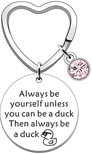 SDOFY Duck Keyring - Duck Gifts for Women & Lovers - Always Be Yourself Keychain
