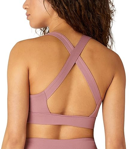 FM London Brassiere Sport Femme, Soutien-Gorge de Sport Sans Couture Shock Absorber pour Fitness et Yoga, Soutien-Gorge de Sport Respirant à Impact Élevé, Rose, S