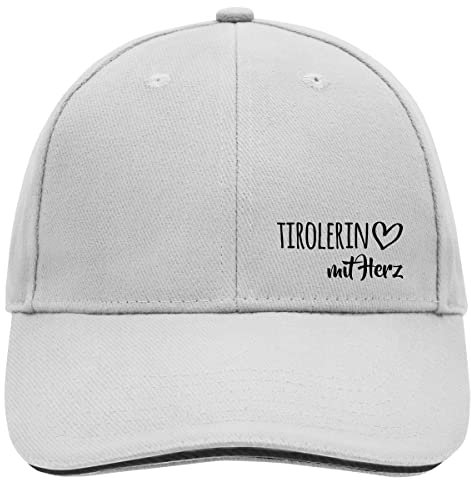 Huuraa Baseball Cap Tirolerin mit Herz Geschenk Dark Grey/White Tirolerin Geschenkidee