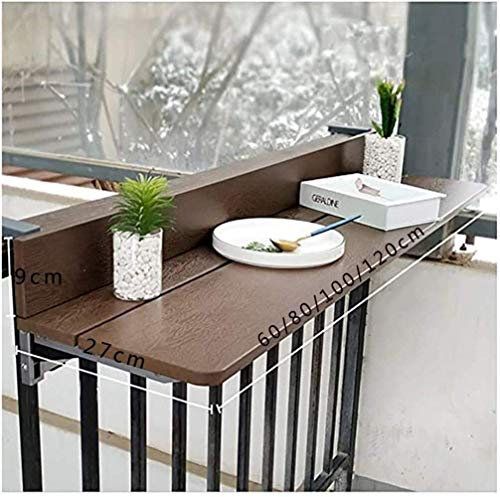 Balkontisch Klapppflanzenständer Balkontisch Wand- Klapptisch mit Einstellbarer Höhe Balkon Geländer hängend Tisch Schwimmdock Regale Modern Family Bar Schwimm Tisch for Terrasse, Garten, Deck (Color