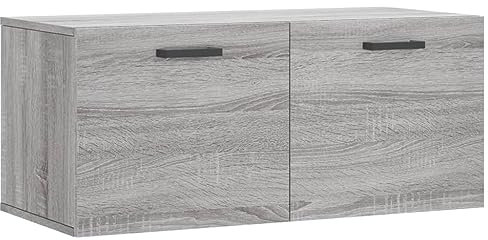 vidaXL Armoire Murale, Placard Suspendu avec Rangement, Meuble Flottant de Salon Salle de Séjour Intérieur, Moderne, Sonoma Gris Bois d'Ingénierie