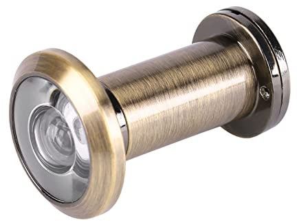 Lwuey Judas de Porte, Sécurité de 16 mm pour portes de 35 à 60 mm, Grand Angle de Vision de 200 Degrés avec Couverture Alliage Zinc Verres en Résine Confidentialité pour Bureau à Domicile Hôtel