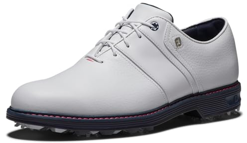 FootJoy Men's FJ Premiere Series Packard, White/Navy/Pink, 13 UK Medium