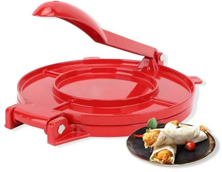 Prensa de Tortillas de 9 Pulgadas, Máquina para Hacer Tortillas Resistente con Mango Plegable, Prensa para Tortillas de Harina de Aleación de Aluminio, Prensa para Rotis, Prensa