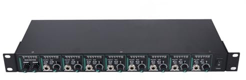 Divisor de Amplificador de Auriculares, Amplificador de Auriculares de 8 Canales de Hierro para la Etapa (Enchufe de la UE 100-240V)