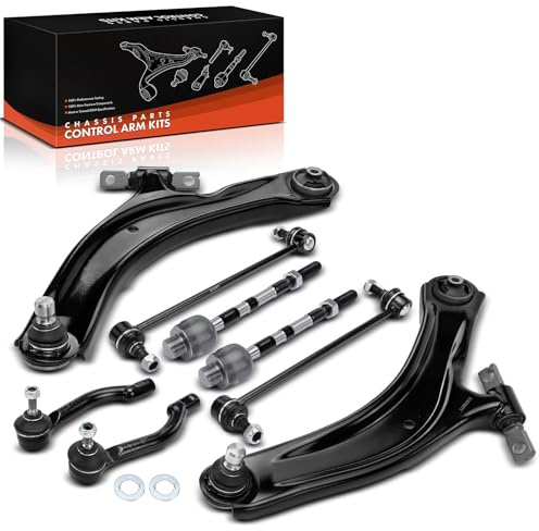 Frankberg 8x Kit de Bras de Suspension Avant Compatible avec Qashqai +2 I J10 JJ10E NJ10 1.5L-2.0L 2007-2013 X-Trail T31 2.0L 2.5L 2007-2013 Koleos I HY Remplacer# 54501JG00A, 54500JD000