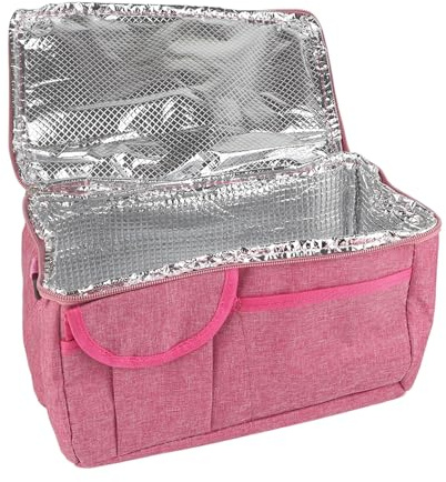 Hztyyier Bolsa Enfriadora de Leche Materna Rosa Roja, Lonchera Aislada para Alimentos Fríos y Calientes, Perfecta para el Trabajo y la Guardería