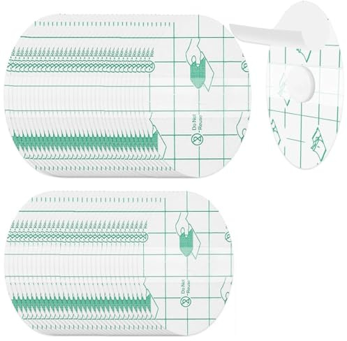 YIPFEN 60 Protège-Oreilles Imperméables Autocollants – Pansements en Film PU Transparent avec Coussinet Coton, 2 Tailles – Protection Étanche pour Douche, Bain, Natation Enfants et Adultes