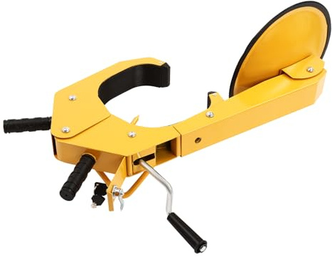 Bloccaggio ruota con ventosa, blocco pneumatico, artiglio per parcheggio, serratura antifurto per auto, camion, SUV, camper, rimorchio, giallo, fino a 34 cm di larghezza