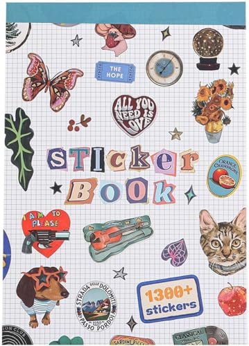 1 300+ dagbok och klippbok-klistermärken – Kawaii klistermärkesbok för vuxna och flickor | Söt drömdesign med mat- och vardagslivsmotiv, perfekt för scrapbooking, journaling och