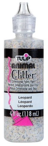 Tulip Dimensional Fabric Paint, 4-Ounce, Glitter Leopard by Tulip