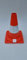 UTILFER Cono Stradale Birillo Bicolore Rosso Polietilene Hd Fascia Rifrangente 33 H x 22,6 L