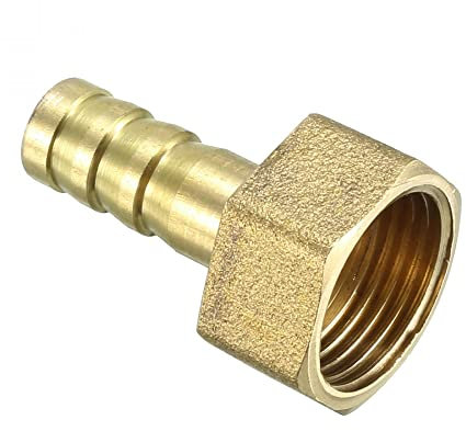 sourcing map Messing Tülle Schlauchanschluss Stecker Adapter x 3/8 PT Innenrohr 8mm de