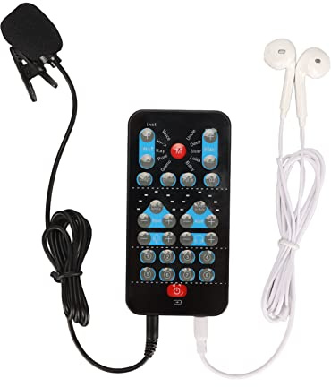 Cambio Vocale con Microfono, Scheda Audio Portatile con Distorsione Vocale, 8 Effetti Sonori, per PC Telefono Computer