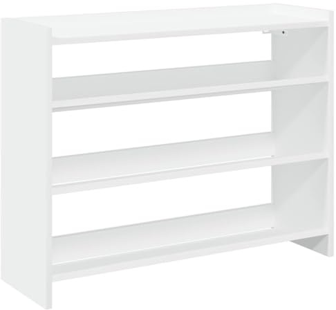 vidaXL Skohylla vit 80x25x62 cm konstruerat trä