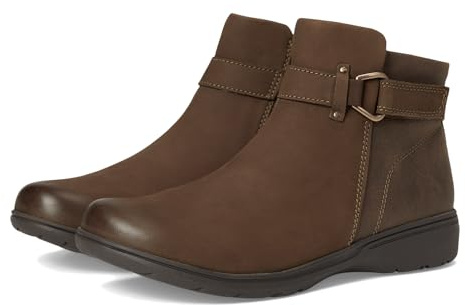Clarks Collection Women's Carleigh Drift Ankle Boot, Mushroom Combi, 6.5 W US
