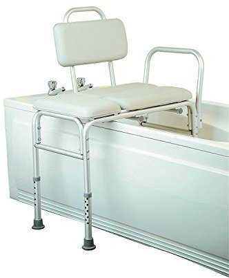 Homecraft Banc de Transfert de Bain Rembourré, Chaise de Bain, Aide au Transfert, après Arthroplastie de la Hanche ou du Genou, Pieds à Ventouse Sécurisés, Dossier et Poignée, Prévention des Chutes