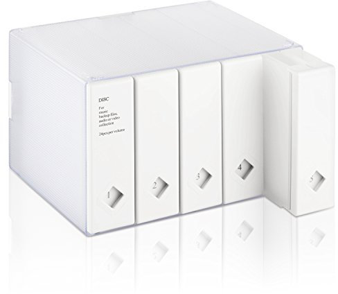 AhfuLife CD Storage Box, Large DVD Storage Boxes - Colorful Space-saving Album CD or DVD Organiser Holds Up to 120 Disks, Holder Case for Car Office Home Gifts