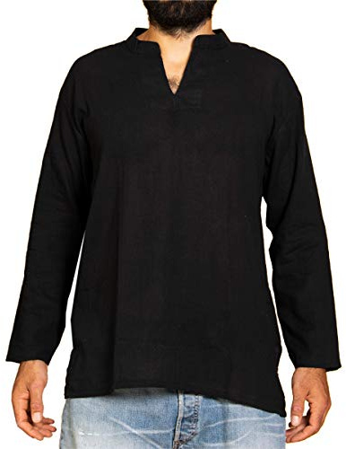 PANASIAM shirt, RZI-02, no Button, Black, XXL, longsl.