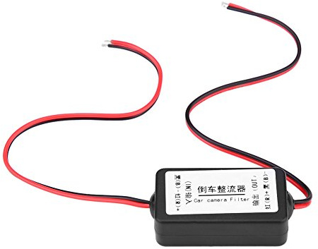 Bil Rearview Camera Rectifier, Keenso 12V DC Power Relay Kondensator Filteranslutning för Rearview Camera Rectifier Auto Car Camera Filter