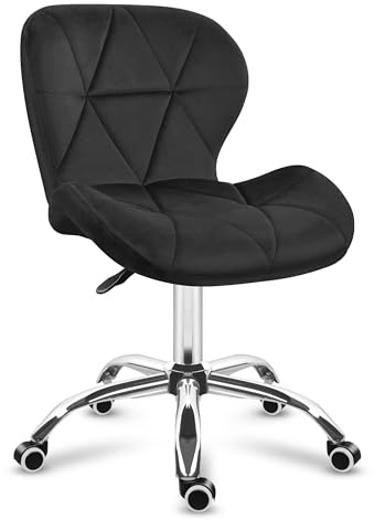 MARK ADLER Future 3.0 Chaise de Bureau Ergonomique, Fauteuil Pivotant 360°, Réglable en Hauteur, Confortable en Velours Respirant, Design Moderne, Capacité 130kg, pour Bureau et Chambre, Noir