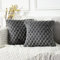 Yaertun 2er Set superweiche Plüsch Kissenbezüge Kunstpelz Kissenhüllen Dekorative Sofakissen Dekokissen Weicher Zierkissenbezug für Sofa Couch Bett Wohnzimmer 45 x 45 cm Grau