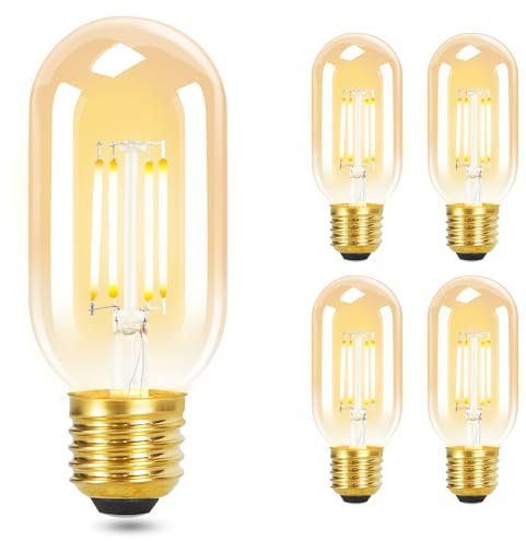 GBLY LED E27 Leuchtmittel - 6 Pack blanco cálido Lámpara LED T30 4W Edison Vintage 2700K Luz cálida Bombilla Retro Filamento Bombilla de bajo consumo Base E27 Not regulable Light Bulbs