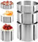 APACALI 3 Stück Tortenring Verstellbar Hoch 5cm, 8cm, 15cm, Ø 16-30 cm Edelstahl Backring Verstellbar, Tortenring Verstellbar Rund mit mit Skala und Befestigungsclips für die Zubereitung von Kuchen