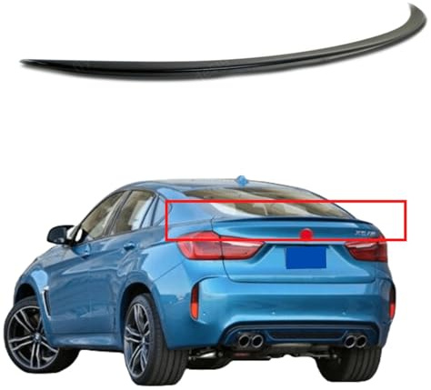 Spoiler trasero labio para BMW X6 F16 F86 Negro brillante