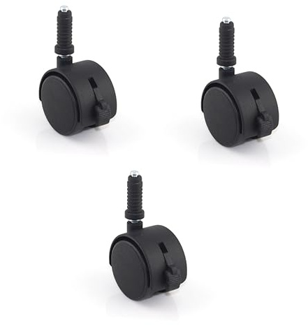 Gatuida 6ensembles Roulettes Universelles Noires Pour Meubles Avec Frein Lot De Roues Pivotantes De Compatibles Avec Lit Garçon Fille Et Mobilier Parfaites Pour Sols Durs Et Tapis